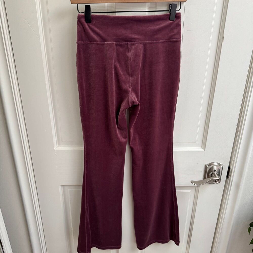 Athleta Girl Chit Chat Velvet Flare Pant in Aubergine Purple Size XL - Picture 5 of 7